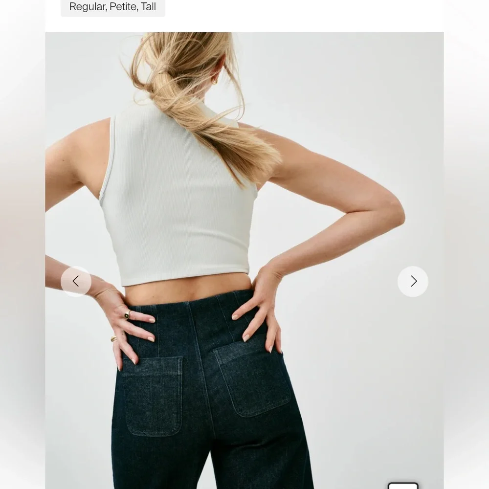 Spanx zero waistband cropped Women's Raw Indigo Jeans - Picture 4 of 5